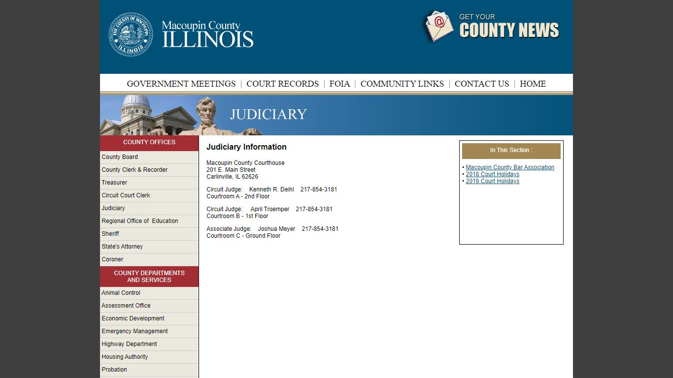 Macoupin County Judiciary Information